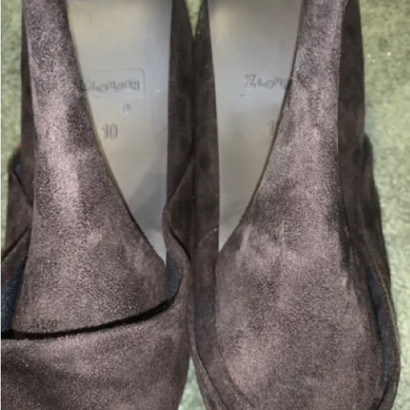 Z London size 10 women’s brown stiletto booties, new without box, suede - Picture 9 of 10